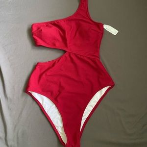 Red cupshe swimsuit, size small